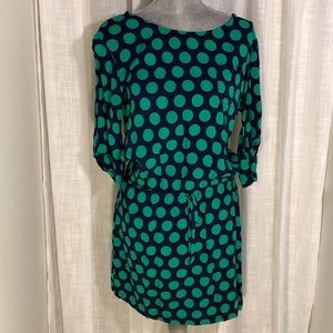 Banana Republic Polka Dot Green Blue SZ Medium